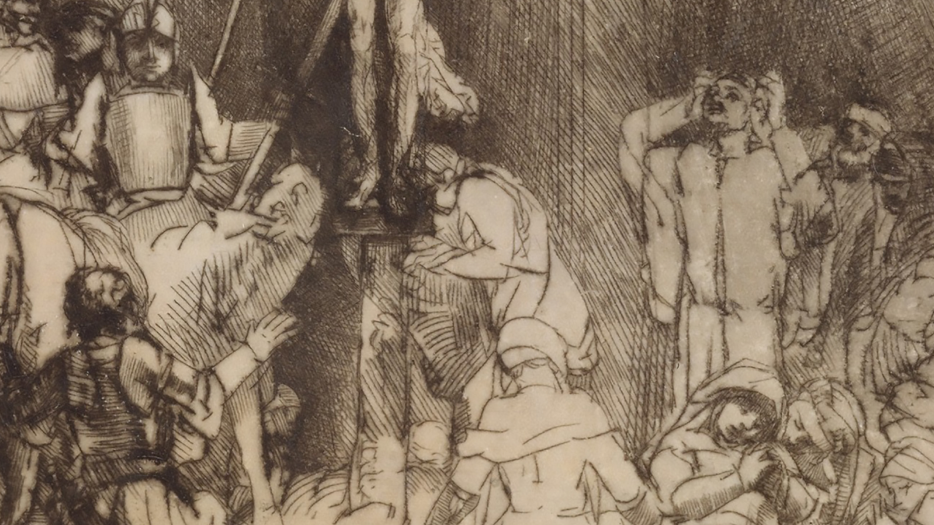 Portion of Rembrandt's Christ Crucified between the Two Thieves.